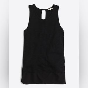 J.Crew Drapey Tank Top With Silky Hem in‎ Black